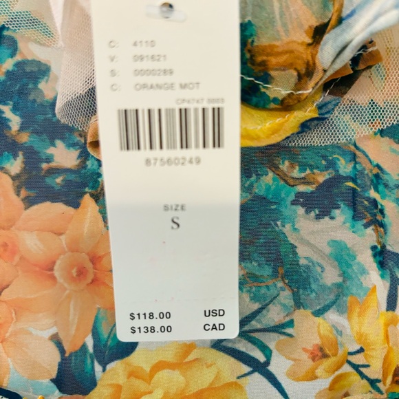 By Anthropologie Sleeveless Trailing Ruffle Blouse S NWT - Picture 6 of 16